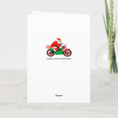Motorfiets Kerstmis Feestdagen Kaart (Achterkant)