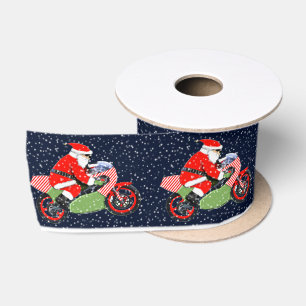 Motorfiets Kerstmis Motorrijder Vakantie Cadeau Satijnen Lint