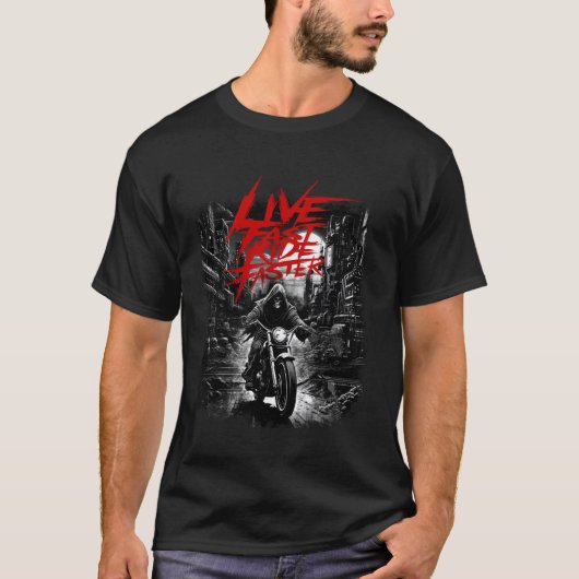 Motorfiets Kleding Ride Gratis Anarch Biker T-shirt (Voorkant)