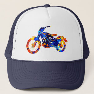 MOTORFIETS KLEURRIJK MENGSEL NEON VERF   TRUCKER PET