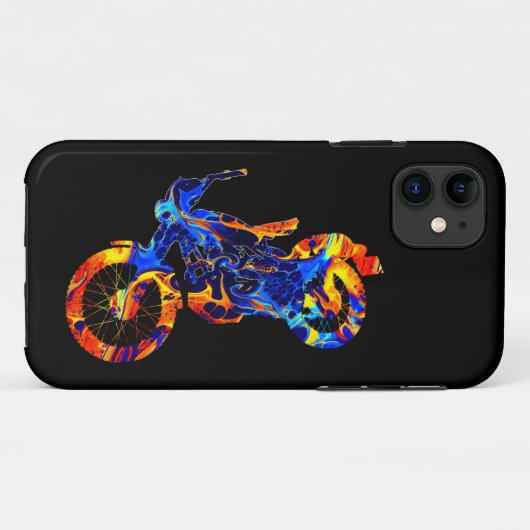 MOTORFIETS KLEURRIJK MIX NEON VERF Case-Mate iPhone CASE (Achterkant (horizontaal))