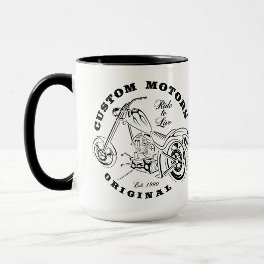 Motorfiets koffiekop mok (Links)