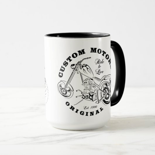 Motorfiets koffiekop mok (Voorkant rechts)