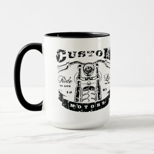 Motorfiets koffiekop mok (Links)