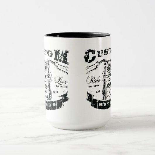 Motorfiets koffiekop mok (Midden)