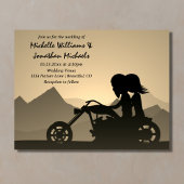 Motorfiets Koppel Berg Bruiloft Kaart