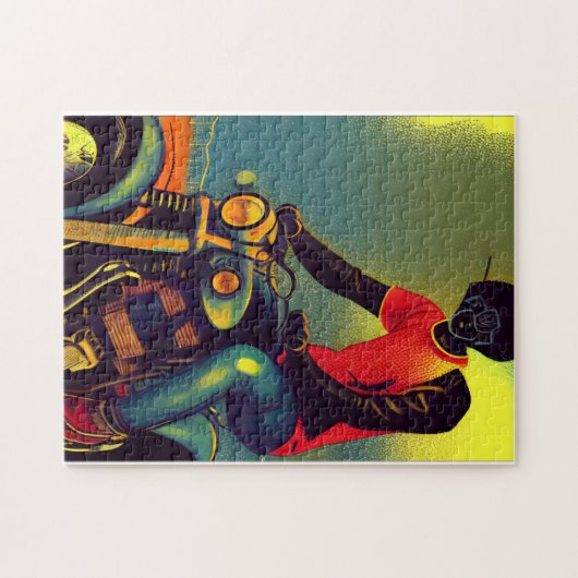 Motorfiets Legpuzzel (Horizontaal)