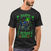 Motorfiets Leprechaun Pet Motorcycle St Patrick T-shirt (Voorkant)
