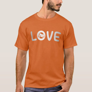 motorfiets liefde vintage t-shirt