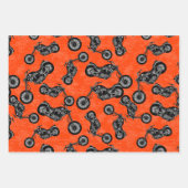 Motorfiets Lovers Biker Mannen Black White Pattern Inpakpapier Vel (Voorkant)