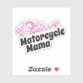 Motorfiets Mama vrouwen bikers met wervelende graf Sticker (Vel)