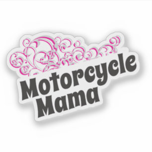 Motorfiets Mama vrouwen bikers met wervelende graf Sticker