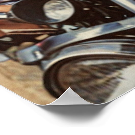  motorfiets meisje biker poster (Hoek)