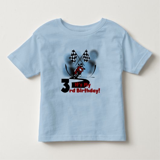 Motorfiets met 3rd Birthday-overhemden Kinder Shirts (Voorkant)