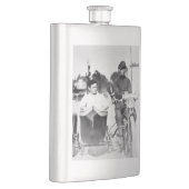  motorfiets met autowrakken en motorfiets met moto flacon (Rechts)