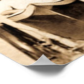  motorfiets met autowrakken en sportauto's poster (Hoek)