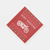  motorfiets met een lelijke kerstkeuken servetten (Hoek)