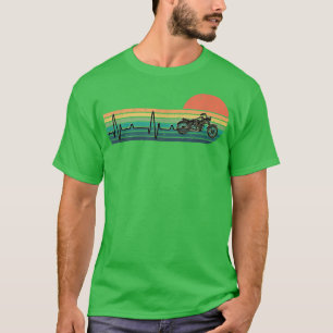 motorfiets met hartslag  humor motorrijder man mot t-shirt