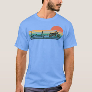 motorfiets met hartslag  humor motorrijder man mot t-shirt