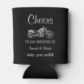 Motorfiets met huwelijk blikjeskoeler (Achterkant)