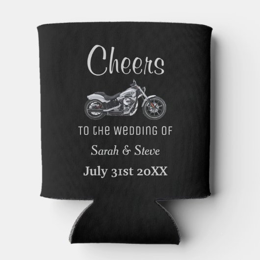 Motorfiets met huwelijk blikjeskoeler (Achterkant)