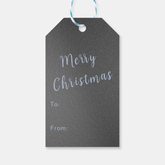 Motorfiets met kerstverlichting cadeaulabel (Achterkant)