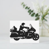 motorfiets met motoraandrijving briefkaart (Staand voorkant)