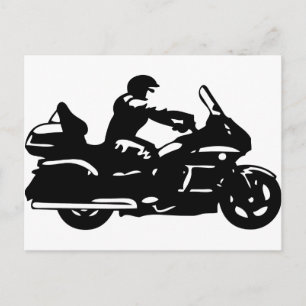 motorfiets met motoraandrijving briefkaart