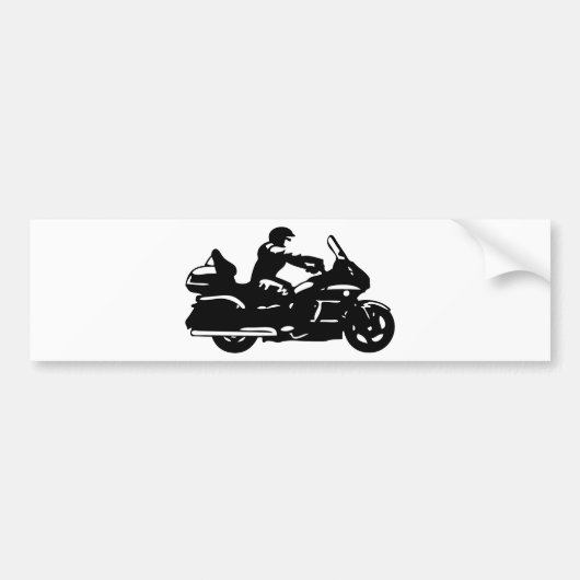 motorfiets met motoraandrijving bumpersticker (Voorkant)