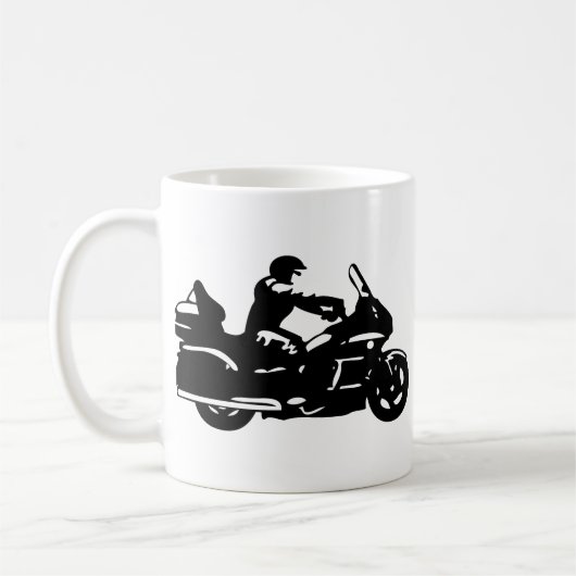 motorfiets met motoraandrijving koffiemok (Links)