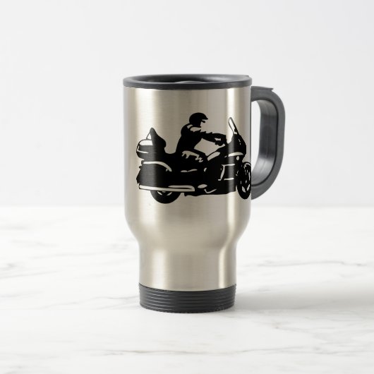 motorfiets met motoraandrijving reisbeker (Voorkant rechts)