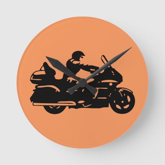 motorfiets met motoraandrijving ronde klok (Voorkant)