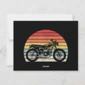  motorfiets met oprolmechanisme feestdagenkaart (Achterkant)