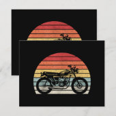  motorfiets met oprolmechanisme feestdagenkaart (Voorkant / Achterkant)