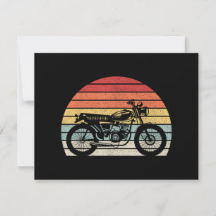  motorfiets met oprolmechanisme feestdagenkaart