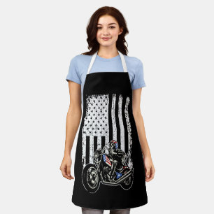 motorfiets met oprolmechanisme, gedetailleerd met schort