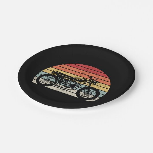  motorfiets met oprolmechanisme papieren bordje (Gekanteld)