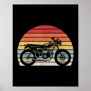  motorfiets met oprolmechanisme poster