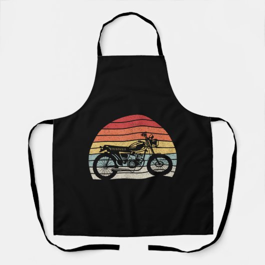 motorfiets met oprolmechanisme schort (Voorkant)