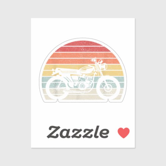  motorfiets met oprolmechanisme sticker (Vel)