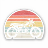  motorfiets met oprolmechanisme sticker (Voorkant)