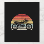  motorfiets met oprolmechanisme wijn etiket (Enkel label)