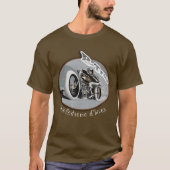 motorfiets met racer t-shirt (Voorkant)