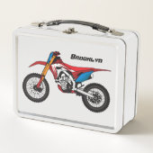 Motorfiets met rode vuilniswagen (Voorkant)