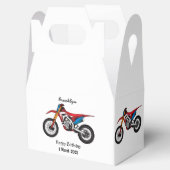 Motorfiets met rode vuilniswagen bedankdoosjes (Geopend)