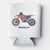 Motorfiets met rode vuilniswagen blikjeskoeler (Voorkant)