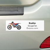 Motorfiets met rode vuilniswagen bumpersticker (Op auto)