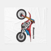 Motorfiets met rode vuilniswagen fleece deken (Voorkant (Horizontaal))