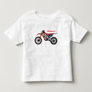 Motorfiets met rode vuilniswagen kinder shirts