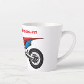 Motorfiets met rode vuilniswagen latte mok (Rechts)